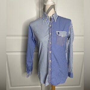 Ralph Lauren XS Blue White Striped Shirt